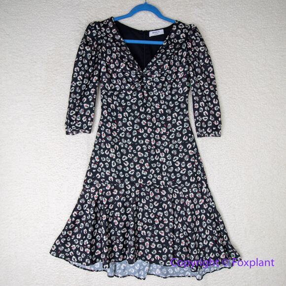 New!  Bailey 44 Olivia‎ Puff-Sleeve Leopard Print Dress, women size 0 - Picture 4 of 15